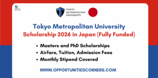 Tokyo Metropolitan University Scholarship 2026