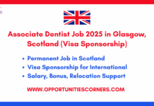 Associate Dentist Job 2025 in Glasgow, Scotland (Visa Sponsorship) Associate Dentist Job 2025 in Glasgow