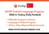 KATIP Turkish Language Program 2025