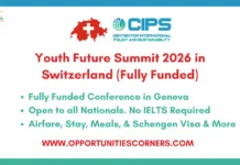 Youth Future Summit 2026 in Geneva, Switzerland (Fully Funded) Youth Future Summit 2026 in Switzerland