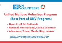 UN Volunteer Program 2025/26 (Be a Part of UNV Program) UN Volunteer Program