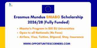 Erasmus Mundus EMABG Scholarship