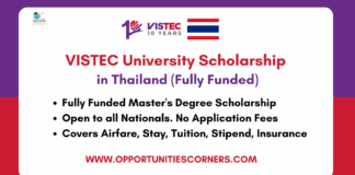 VISTEC University Scholarship 2026