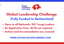 Global Leadership Challenge 2025 (Fully Funded to Switzerland) Global Leadership Challenge 2025