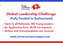 Global Leadership Challenge 2025 (Fully Funded to Switzerland) Global Leadership Challenge 2025