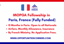 MOPGA Fellowship 2026 in Paris, France (Fully Funded) MOPGA Fellowship 2026
