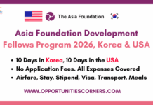 Asia Foundation Development Fellows Program 2026, Korea & USA (Fully Funded) Asia Foundation Development Fellows Program
