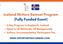 Iceland Writers Retreat Program 2026 (Fully Funded) Iceland Writers Retreat Program