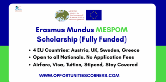 Erasmus Mundus MESPOM Scholarship