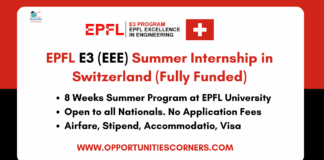 EPFL E3 Summer Internship 2026