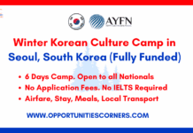 AYFN Winter Korean Culture Camp 2026 (Fully Funded) AYFN Winter Korean Culture Camp 2026