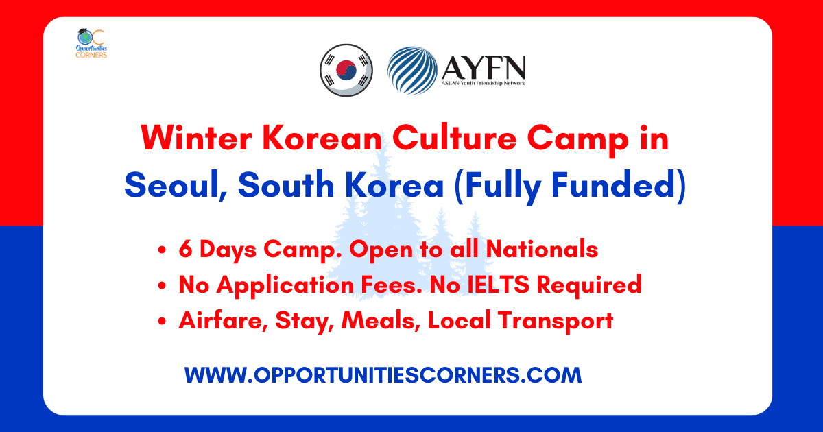 AYFN Winter Korean Culture Camp 2026 (Fully Funded)