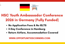 HSC Youth Ambassador Program 2026 in Germany (Fully Funded) HSC Youth Ambassador Program 2026