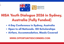HISA Youth Dialogue 2026 in Sydney, Australia (Fully Funded) HISA Youth Dialogue 2026 in Sydney