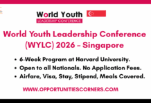World Youth Leadership Conference (WYLC) 2026 – Singapore World Youth Leadership Conference (WYLC) 2026 – Singapore