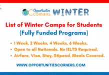 List of Winter Camps in 2026 (Fully Funded Programs) List of Winter Camps in 2026