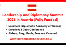 Leadership and Diplomacy Summit 2026 in Austria (Fully Funded) Leadership and Diplomacy Summit 2026