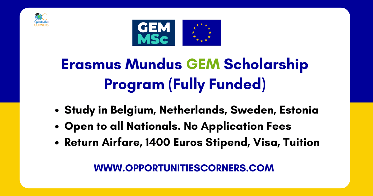 Erasmus Mundus GEM Scholarship