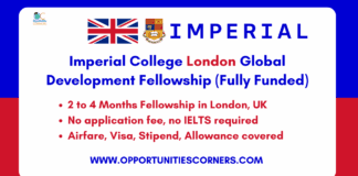 Imperial College London Global Development Fellowship