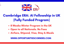 Cambridge ERA AI Fellowship 2026 in UK (Fully Funded) Cambridge ERA AI Fellowship 2026