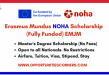 Erasmus Mundus NOHA Scholarship 2026/28 (Fully Funded) Erasmus Mundus NOHA Scholarship