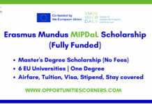 Erasmus Mundus MIPDaL Scholarship 2026/28 (Fully Funded) Erasmus Mundus MIPDaL Scholarship