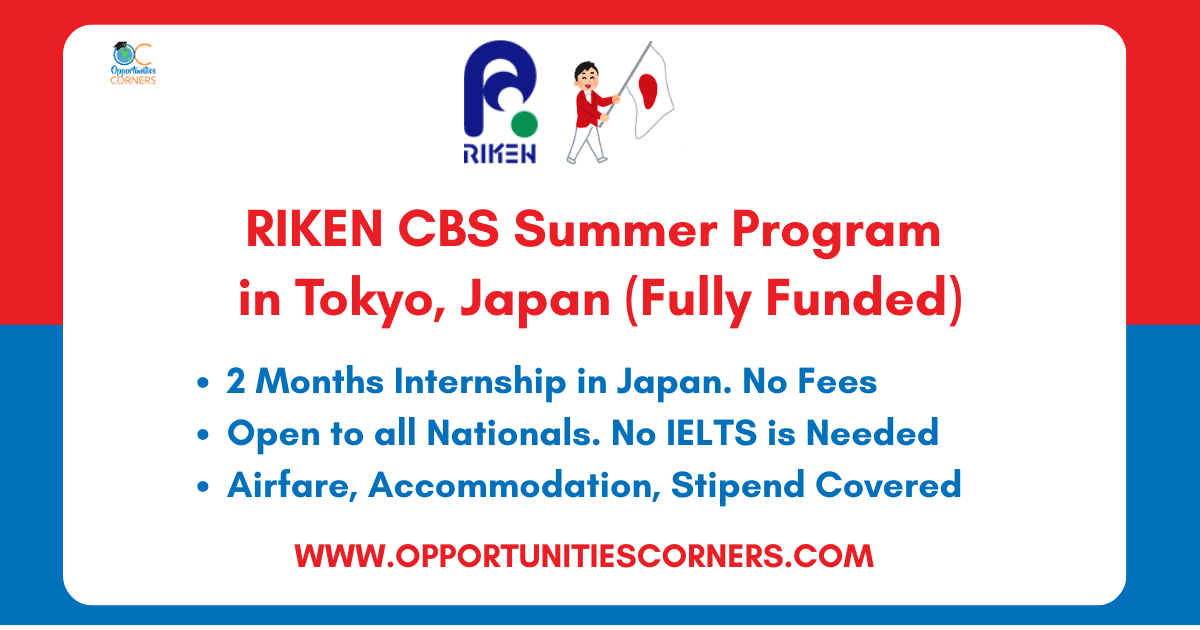 RIKEN CBS Summer Program 2026 in Jan (Fully Funded)
