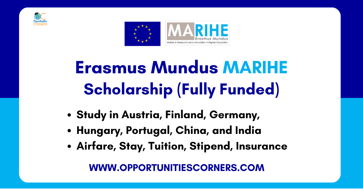 Erasmus MARIHE Scholarship 2026/28 (Fully Funded)