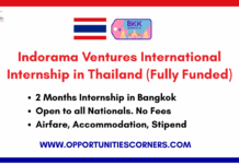 Indorama Ventures International Internship 2026 in Thailand (Fully Funded) Indorama Ventures International Internship 2026 in Thailand