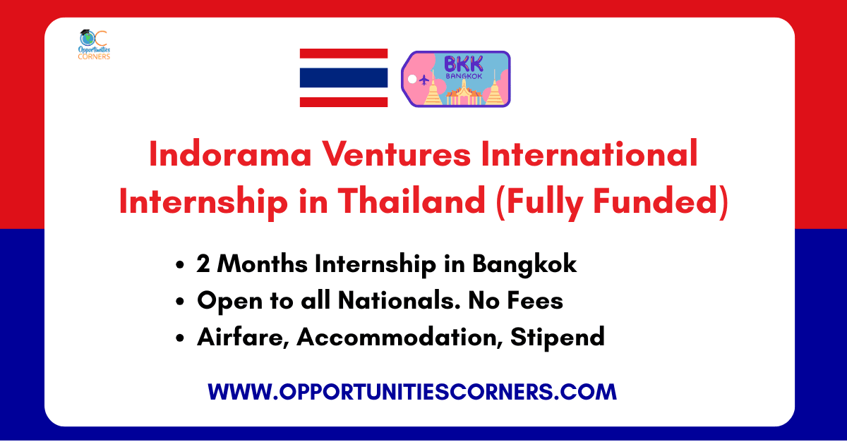 Indorama Ventures International Internship 2026 in Thailand (Fully Funded)