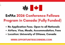 EnPAx 2026 Conference Fellows Program in Canada (Fully Funded) EnPAx 2026 Conference Fellows Program