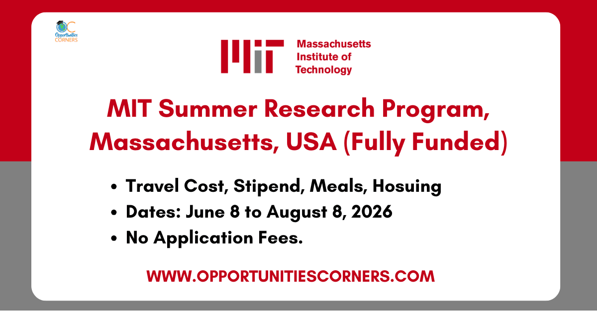 MIT Summer Research Program 2026 in USA (Fully Funded) MIT Summer Research Program 2026