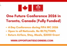 One Future Conference 2026 in Canada (Fully Funded) One Future Conference 2026