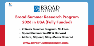Broad Summer Research Program