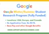 Google Winter/Summer Student Research Program