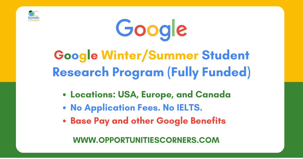 Google Winter/Summer Student Research Program