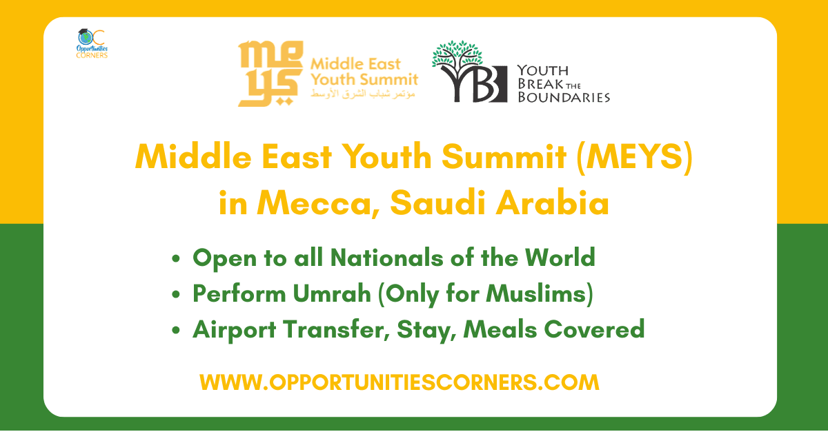 Middle East Youth Summit (MEYS) 2026 in Mecca, Saudi Arabia