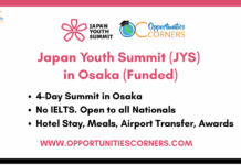 Japan Youth Summit (JYS) 2026 in Osaka (Funded) Japan Youth Summit (JYS) 2026