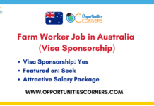 Farm Worker Job in Australia 2026