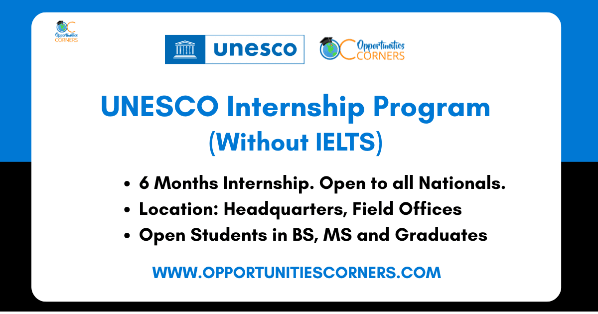 UNESCO Internship Program 2026 (Without IELTS)