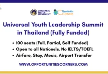 Universal Youth Leadership Summit in Thailand