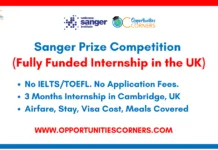 Sanger Prize Competition 2026