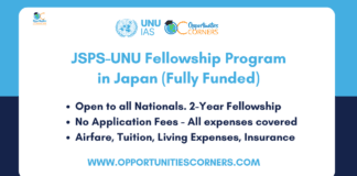JSPS-UNU Fellowship 2026 in Japan