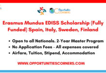 Erasmus Mundus EDISS Scholarship 2026/28 (Fully Funded) Erasmus Mundus EDISS Scholarship