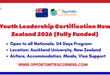 Youth Leadership Certification New Zealand 2026 (Fully Funded) Youth Leadership Certification New Zealand 2026