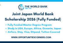 Joint Japan World Bank Scholarship 2026