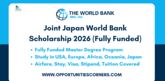 Joint Japan World Bank Scholarship 2026