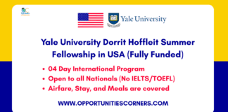 Yale University Dorrit Hoffleit Summer Fellowship