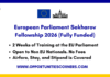 European Parliament Sakharov Fellowship 2026