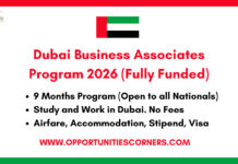 Dubai Business Associates Program 2026 (Fully Funded) Dubai Business Associates Program 2026